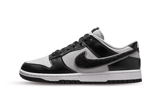 Overkicks - Nike Dunk Low Chenille Swoosh Black Grey (DQ7683-001) - vista lateral