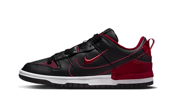 Overkicks - Nike Dunk Low Disrupt 2 Black Dark Beetroot (DV4024-003) - vista lateral