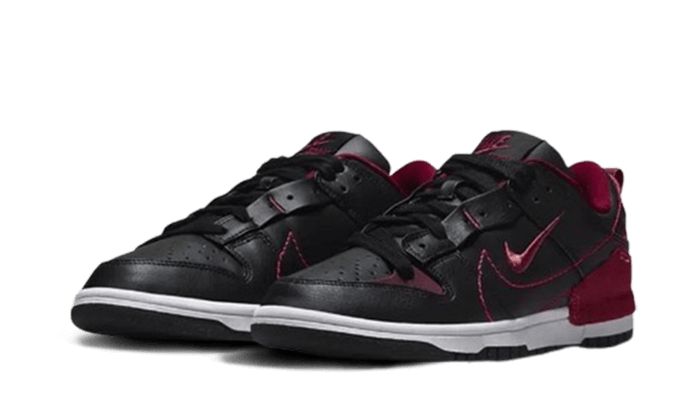 Overkicks - Nike Dunk Low Disrupt 2 Black Dark Beetroot (DV4024-003) - vista trasera