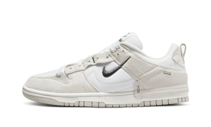 Overkicks - Nike Dunk Low Disrupt 2 Pale Ivory Black (DH4402-101) - vista lateral