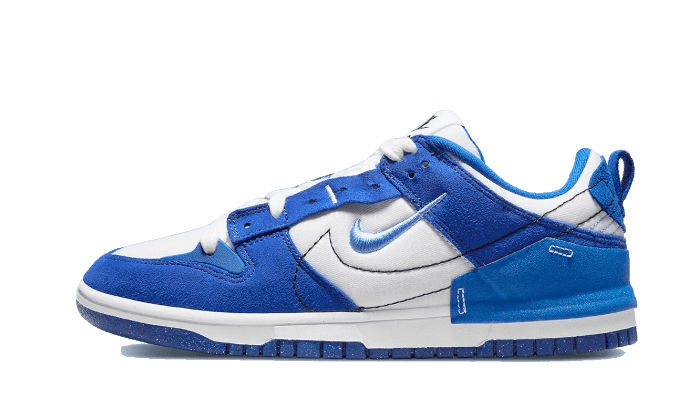 Overkicks - Nike Dunk Low Disrupt 2 White University Blue (DH4402-102) - vista lateral