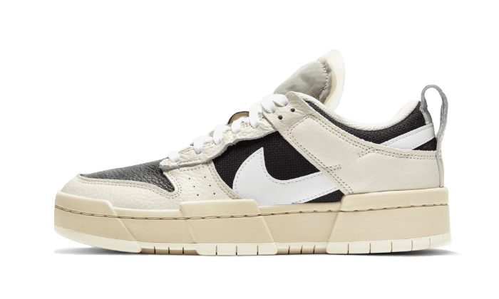 Overkicks - Nike Dunk Low Disrupt Pale Ivory Black (DD6620-001) - vista lateral