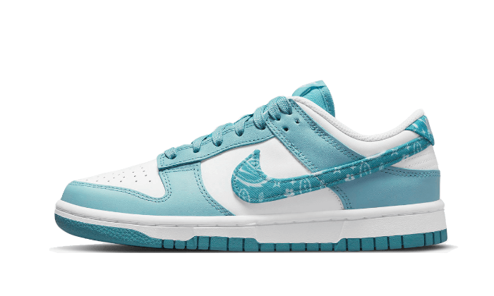 Overkicks - Nike Dunk Low Essential Paisley Pack Worn Blue (DH4401-101) - vista lateral