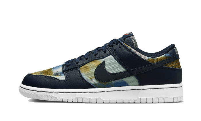 Overkicks - Nike Dunk Low Graffiti Navy (DM0108-400) - vista lateral