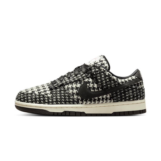 Overkicks - Nike Dunk Low Harris Tweed White Black Multi (HQ5036-901) - vista lateral