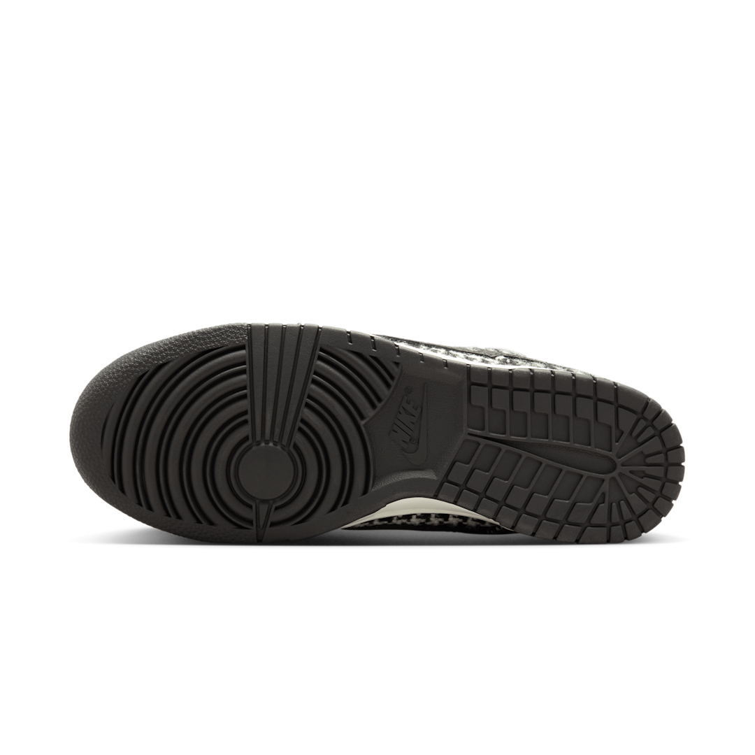 Overkicks - Nike Dunk Low Harris Tweed White Black Multi (HQ5036-901) - detalle suela