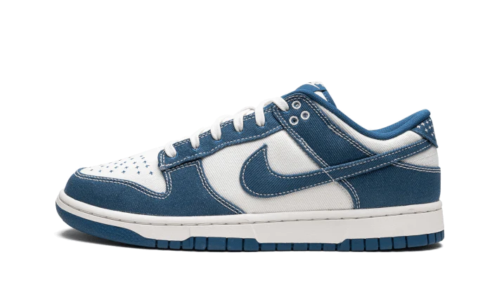 Overkicks - Nike Dunk Low Industrial Blue Sashiko (DV0834-101) - vista lateral