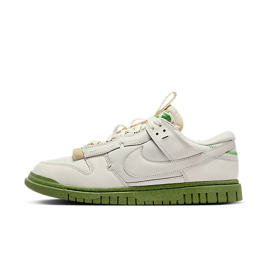 Overkicks - Nike Dunk Low Jumbo Phantom Chlorophyll (FJ4192-001) - vista lateral
