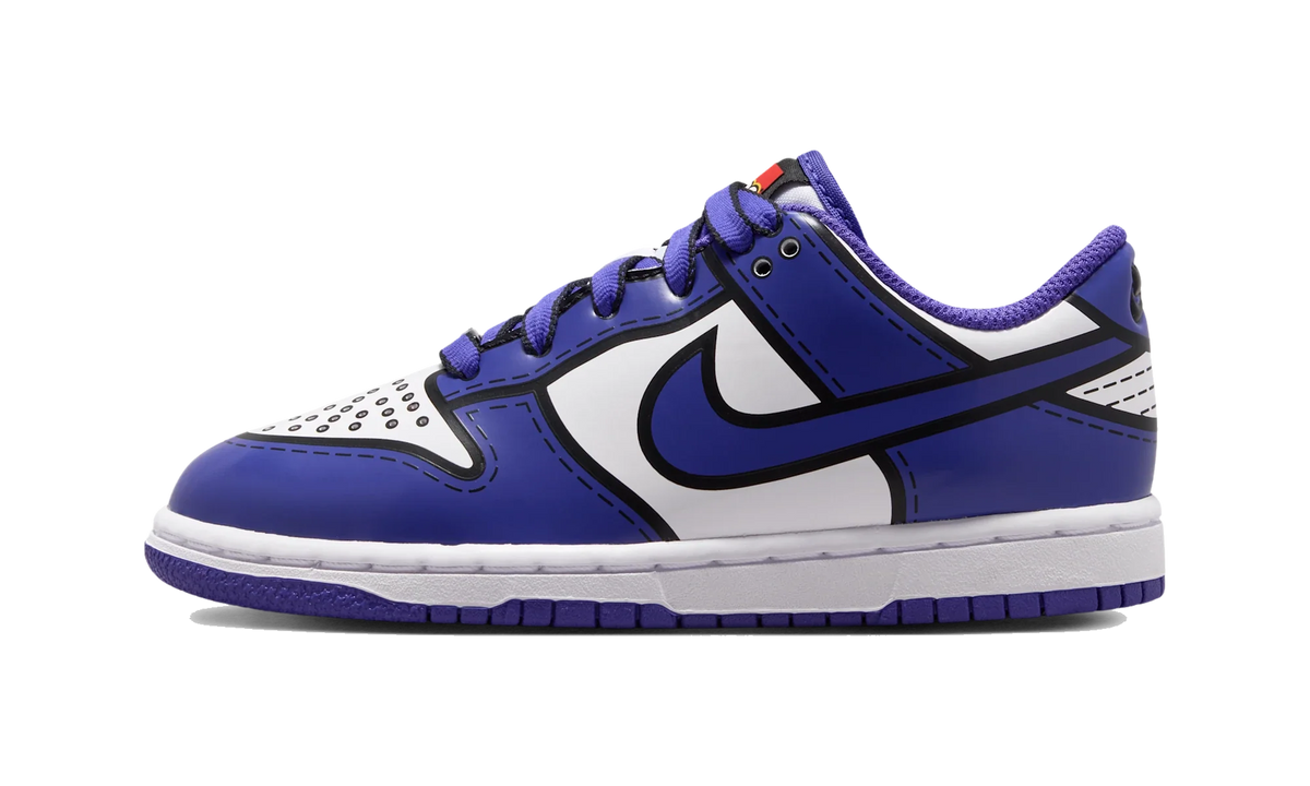 Overkicks - Nike Dunk Low LEGO White Bright Concord (PS) (II7288-102) - vista lateral
