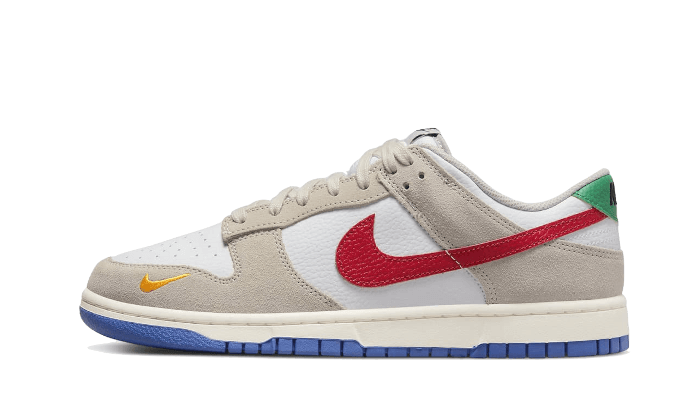 Overkicks - Nike Dunk Low Light Iron Ore Red Blue (DV3497-001) - vista lateral