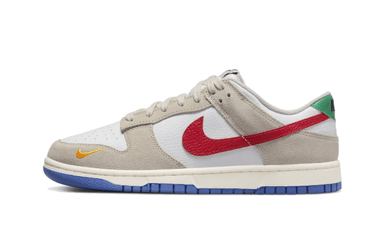 Overkicks - Nike Dunk Low Light Iron Ore Red Blue (DV3497-001) - vista lateral