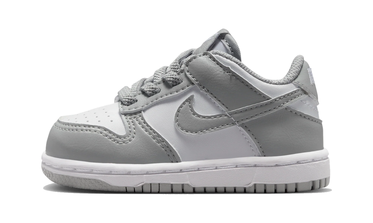 Overkicks - Nike Dunk Low Light Smoke Grey White (TD) (IU7767-123) - vista lateral