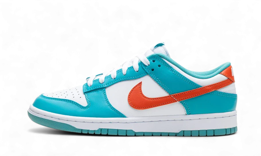 Overkicks - Nike Dunk Low Miami Dolphins (DV0833-102) - vista lateral