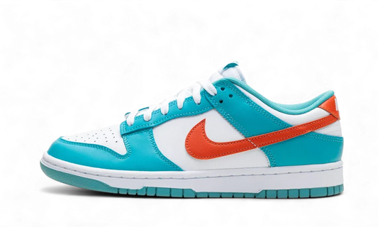 Overkicks - Nike Dunk Low Miami Dolphins (DV0833-102) - vista lateral