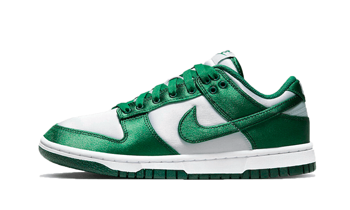 Overkicks - Nike Dunk Low Michigan State Satin (DX5931-100) - vista lateral