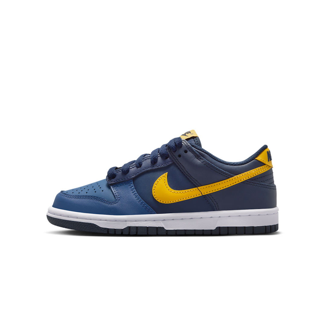 Overkicks - Nike Dunk Low Midnight Navy Obsidian Maize (FB9109-403) - vista lateral