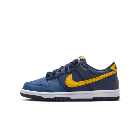 Overkicks - Nike Dunk Low Midnight Navy Obsidian Maize (FB9109-403) - vista lateral