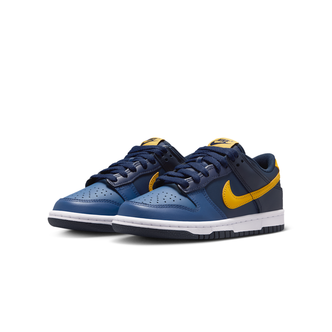 Overkicks - Nike Dunk Low Midnight Navy Obsidian Maize (FB9109-403) - vista trasera