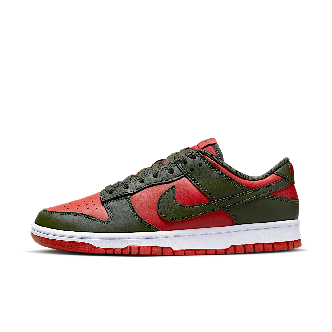 Overkicks - Nike Dunk Low Mystic Red Cargo Khaki (DV0833-600) - vista lateral