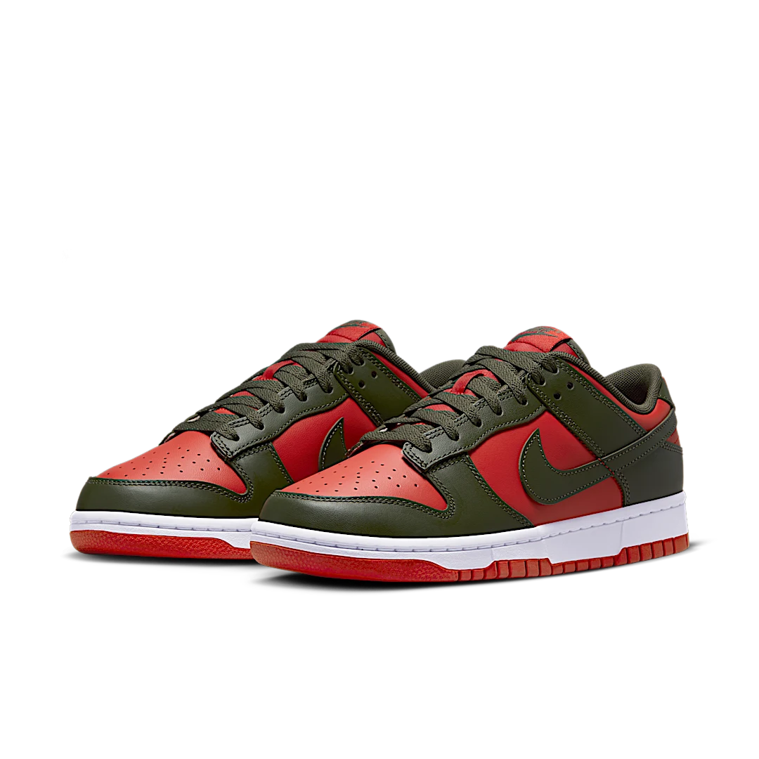 Overkicks - Nike Dunk Low Mystic Red Cargo Khaki (DV0833-600) - vista trasera