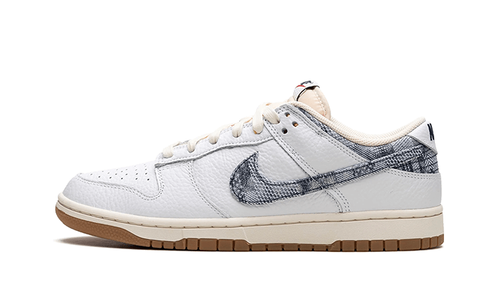 Overkicks - Nike Dunk Low New Americana Washed Denim (FN6881-100) - vista lateral