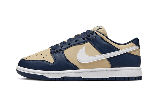 Overkicks - Nike Dunk Low Next Nature Midnight Navy Gold (DD1873-401) - vista lateral