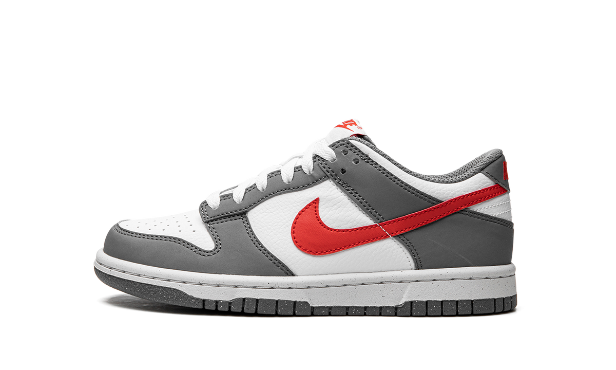 Overkicks - Nike Dunk Low Next Nature Smoke Grey Light Crimson (FB8038-001) - vista lateral