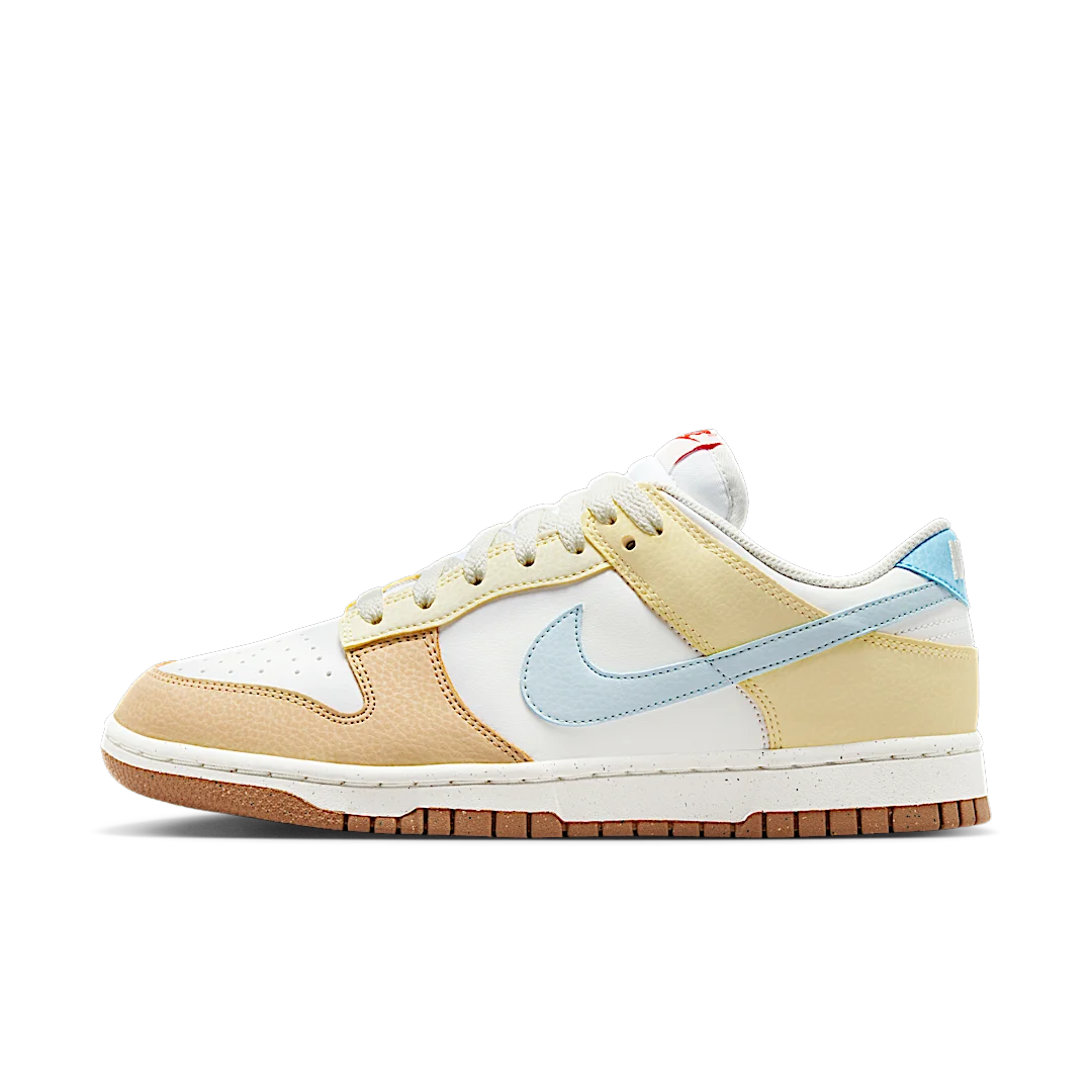 Overkicks - Nike Dunk Low Next Nature Soft Yellow Alabaster (FZ4347-100) - vista lateral