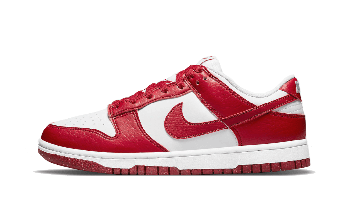 Overkicks - Nike Dunk Low Next Nature White Gym Red (DN1431-101) - vista lateral