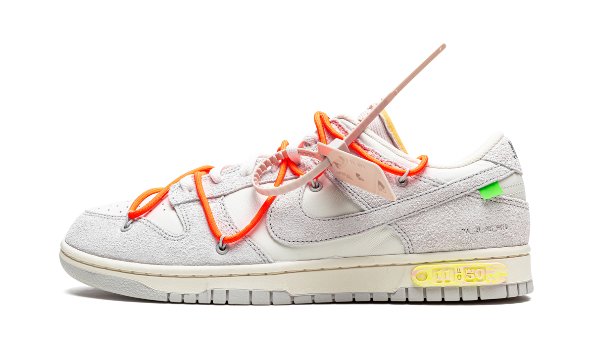 Overkicks - Nike Dunk Low Off-White Lot 11 (DJ0950-108) - vista lateral