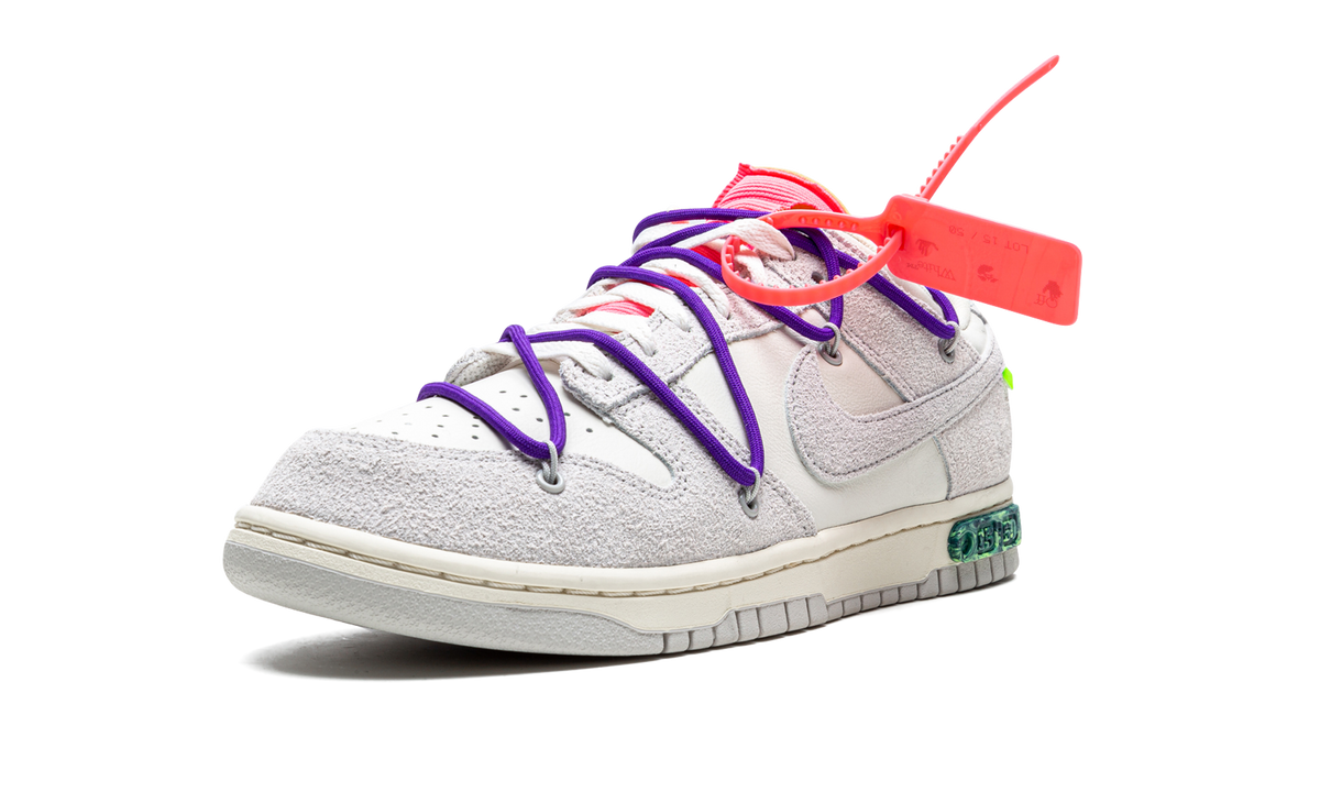 Overkicks - Nike Dunk Low Off-White Lot 15 (DJ0950-101) - detalle suela