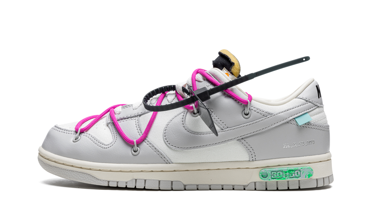 Overkicks - Nike Dunk Low Off-White Lot 30 (DM1602-122) - detalle talón