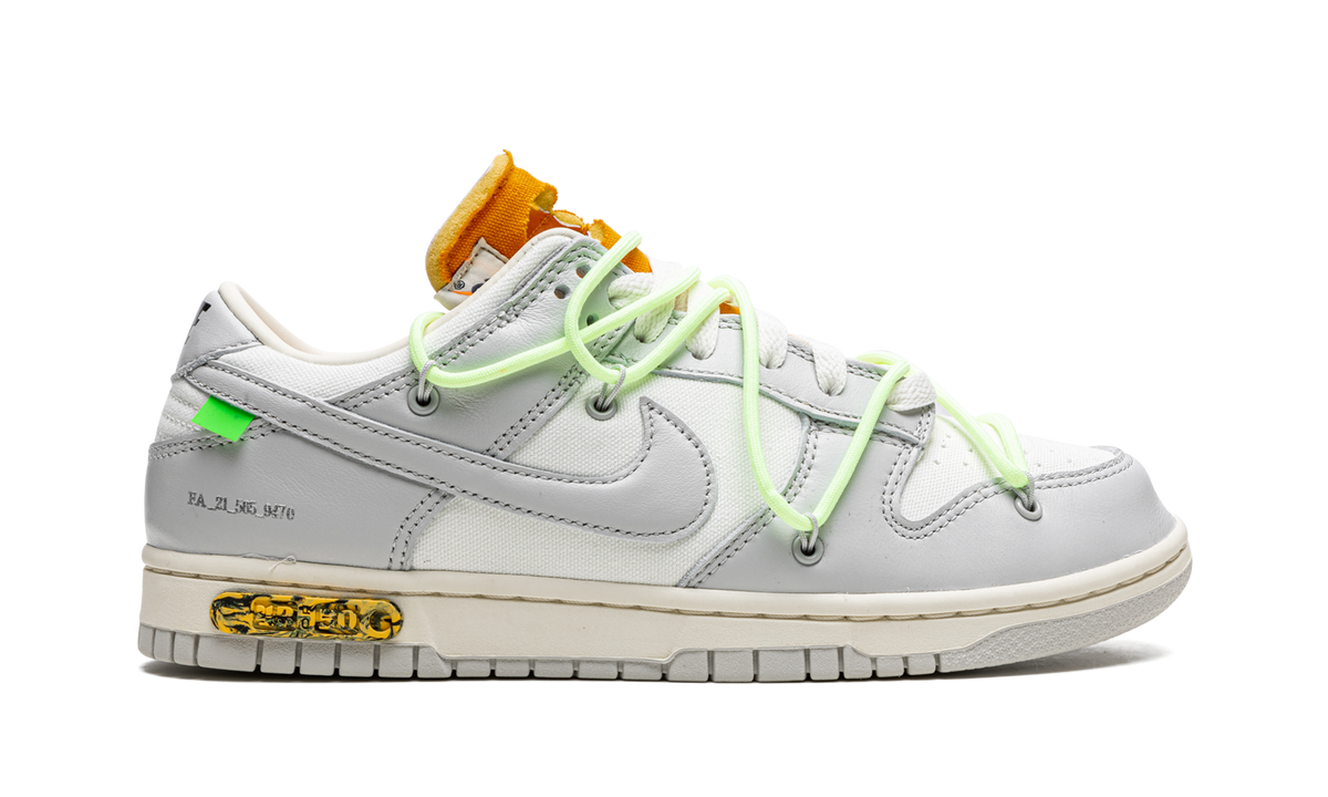 Overkicks - Nike Dunk Low Off-White Lot 43 (DM1602-128) - detalle etiqueta