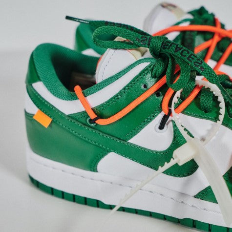 Overkicks - Nike Dunk Low Off-White Pine Green (CT0856-100) - detalle etiqueta