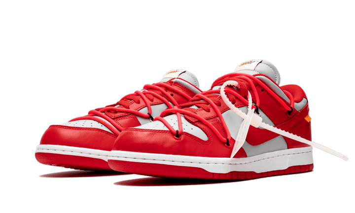 Overkicks - Nike Dunk Low Off-White University Red (CT0856-600) - vista trasera