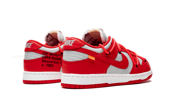 Overkicks - Nike Dunk Low Off-White University Red (CT0856-600) - par completo