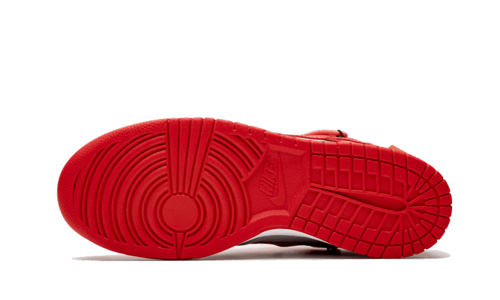 Overkicks - Nike Dunk Low Off-White University Red (CT0856-600) - detalle suela