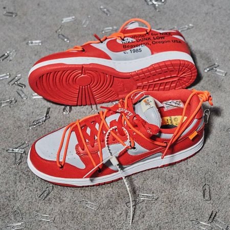 Overkicks - Nike Dunk Low Off-White University Red (CT0856-600) - caja