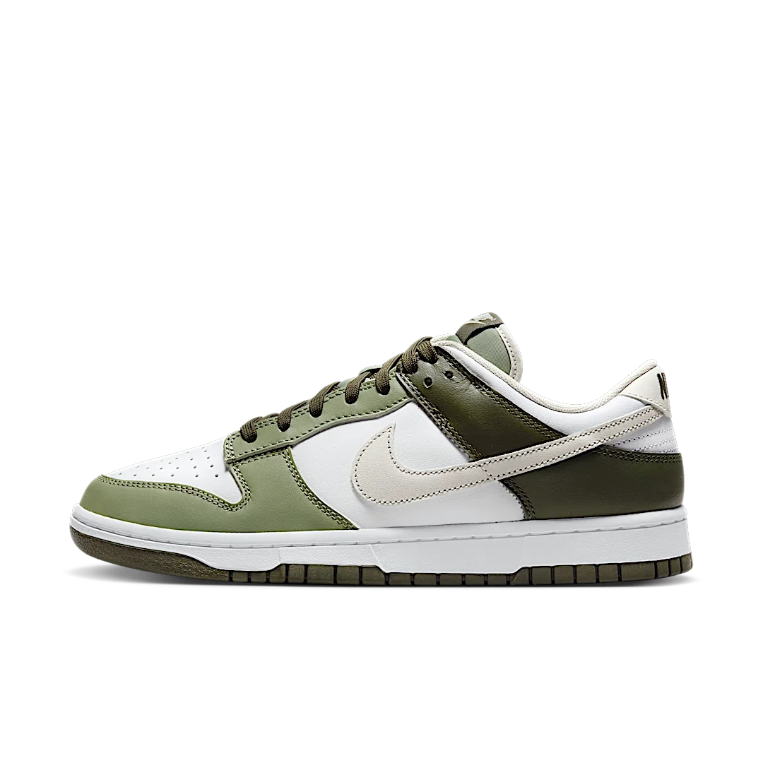 Overkicks - Nike Dunk Low Oil Green Cargo Khaki (FN6882-100) - vista lateral