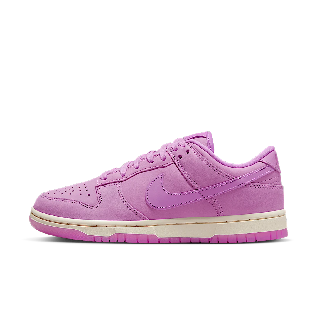 Overkicks - Nike Dunk Low PRM MF Rush Fuchsia (DV7415-500) - vista lateral