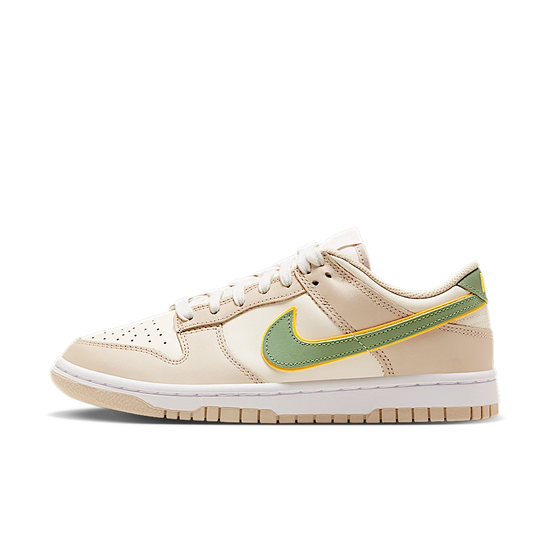 Overkicks - Nike Dunk Low Pale Ivory Oil Green (FQ6869-131) - vista lateral