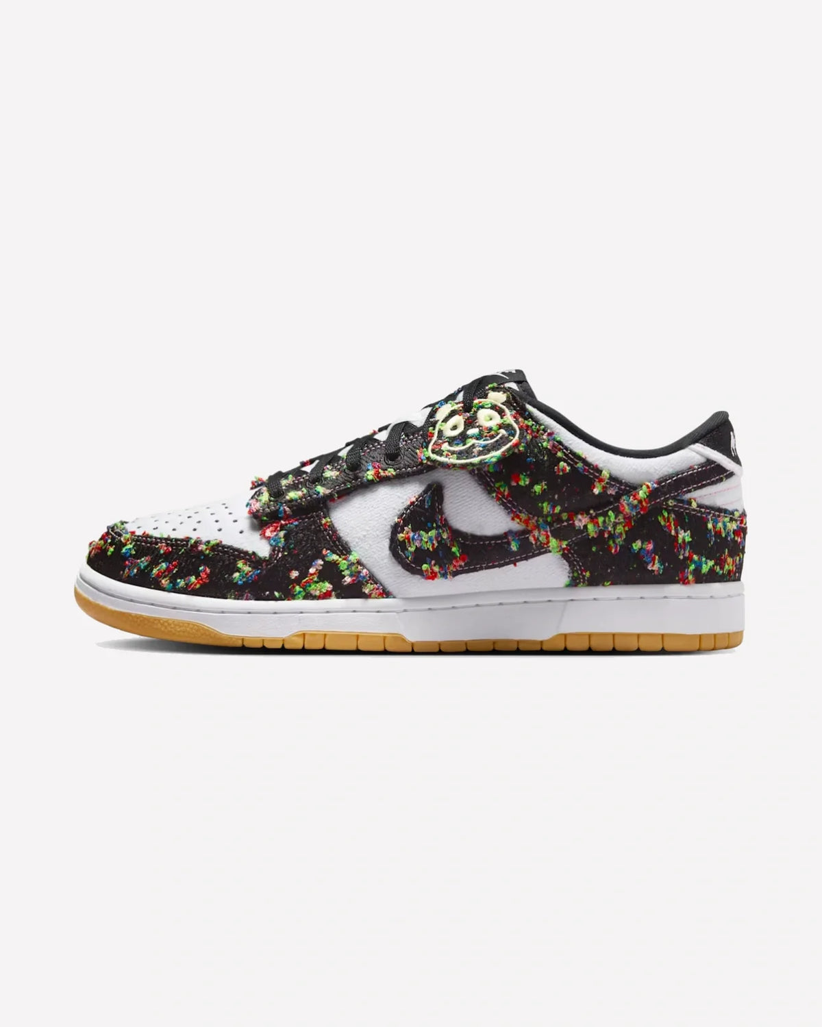 Overkicks - Nike Dunk Low Panda-Monium White Black Multi-Color (IB2263-100) - vista lateral