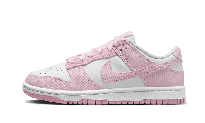 Overkicks - Nike Dunk Low Pink Corduroy (FN7167-100) - vista lateral