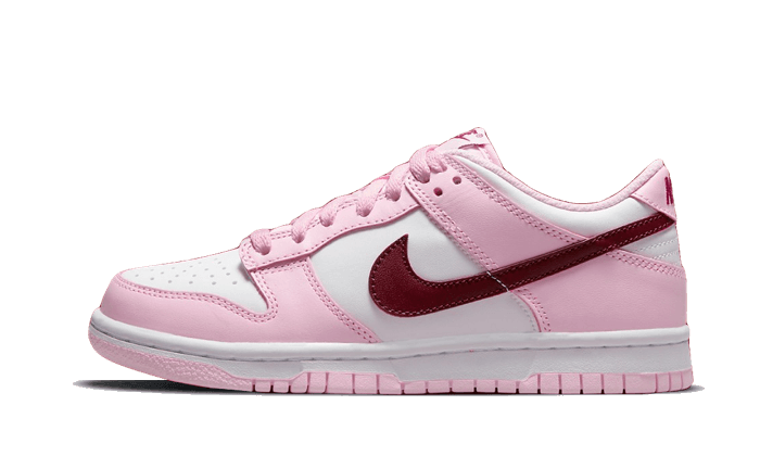 Overkicks - Nike Dunk Low Pink Foam Red White (CW1590-601) - vista lateral