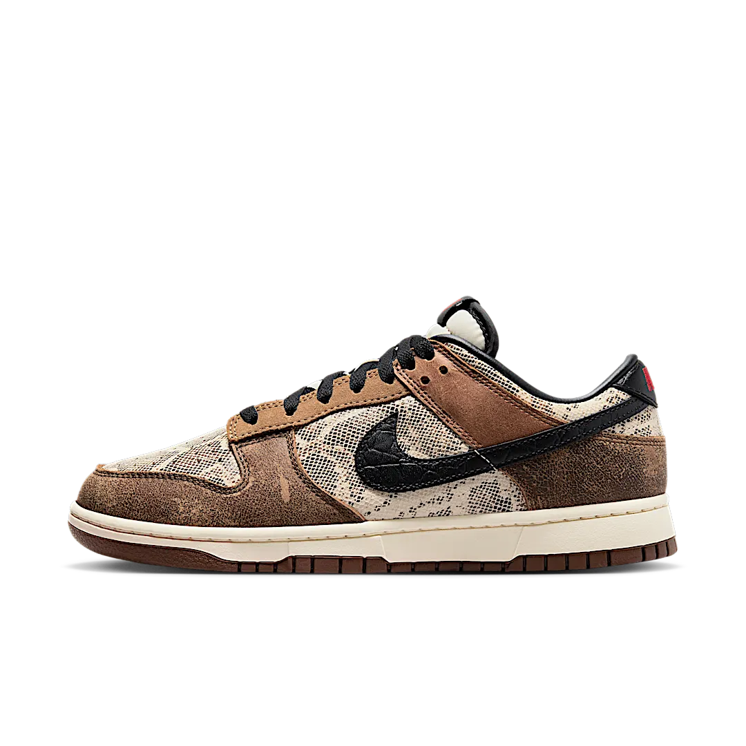 Overkicks - Nike Dunk Low Premium CO.JP Brown Snakeskin (FJ5434-120) - vista lateral
