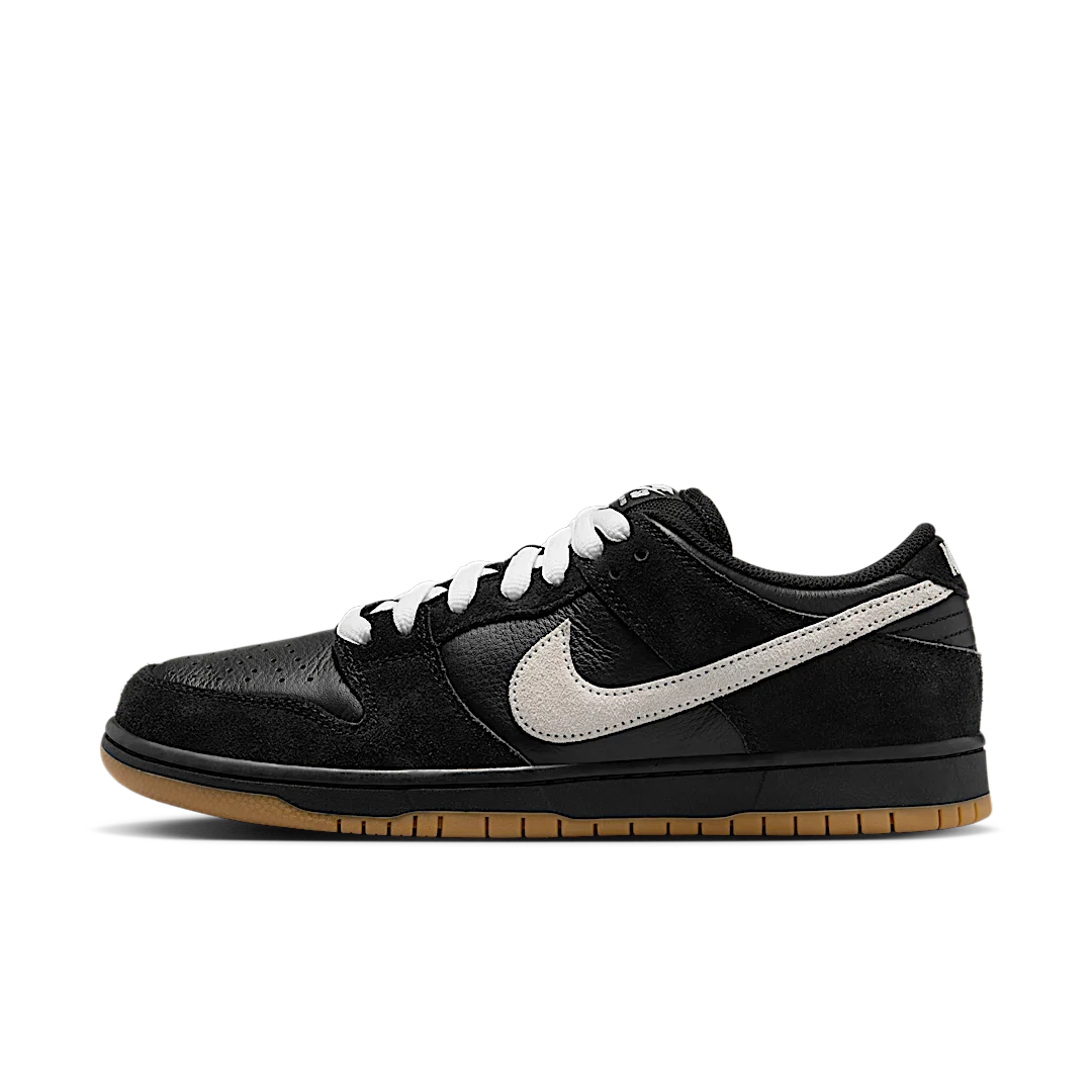Overkicks - Nike Dunk Low Pro SB Black White Gum (HF3704-003) - vista lateral