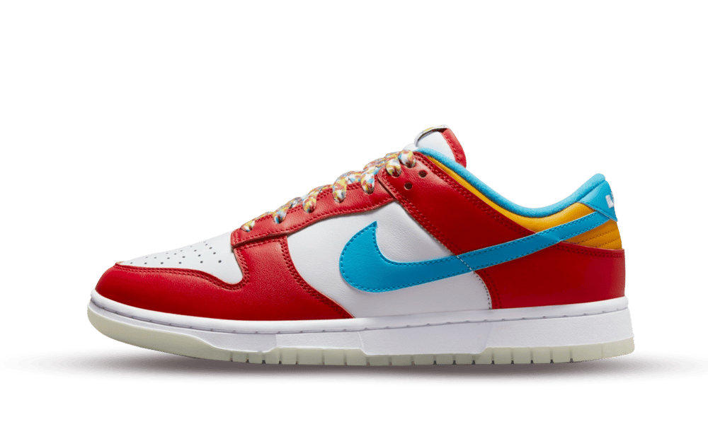 Overkicks - Nike Dunk Low QS LeBron James Fruity Pebbles (DH8009-600) - vista lateral