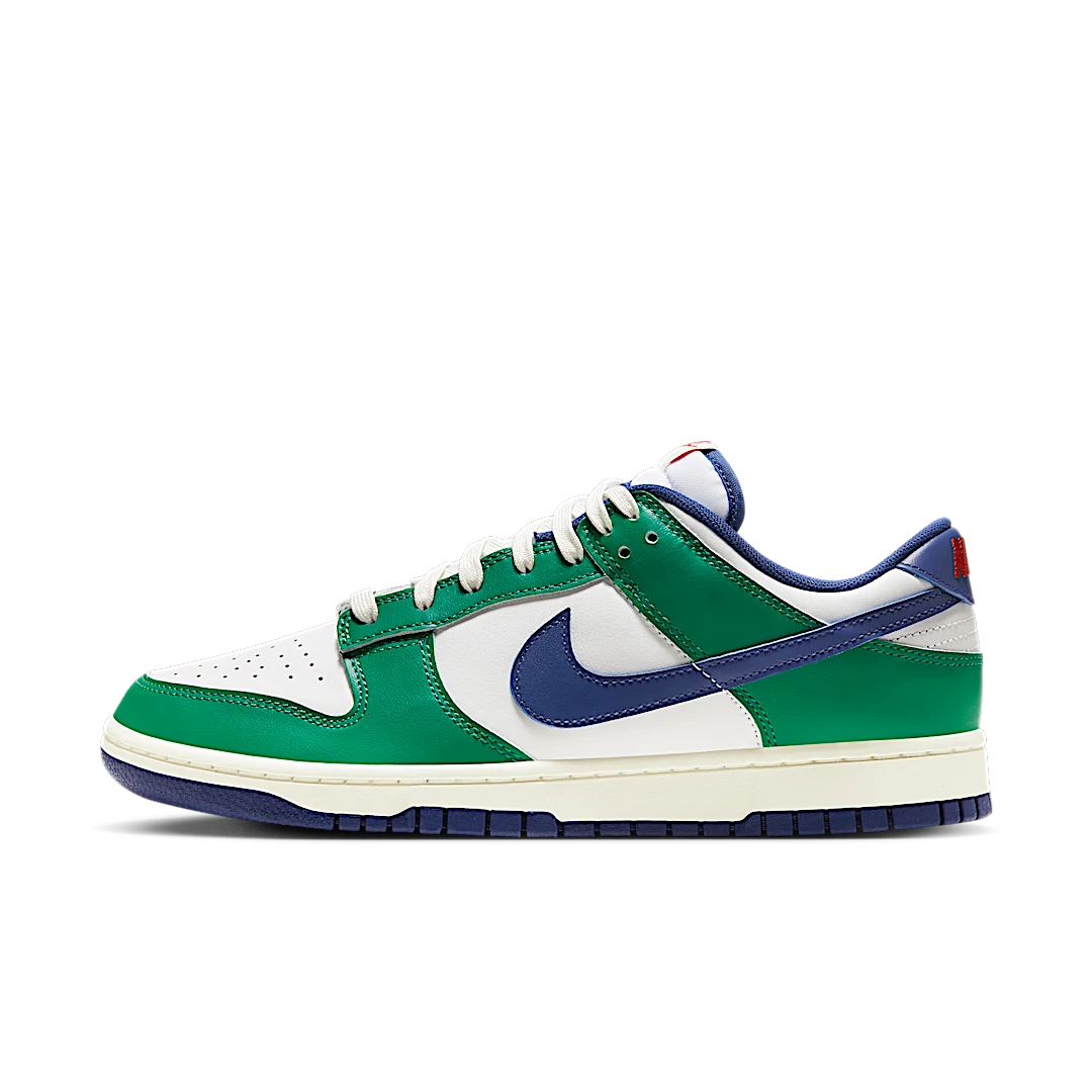 Overkicks - Nike Dunk Low Retro Gorge Green Deep Royal Blue (FQ6849-141) - vista lateral