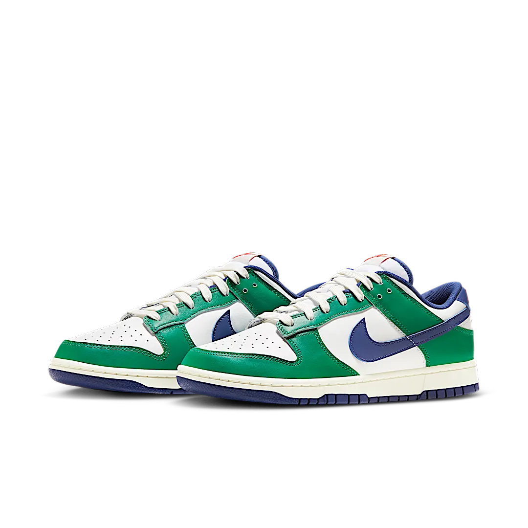 Overkicks - Nike Dunk Low Retro Gorge Green Deep Royal Blue (FQ6849-141) - vista trasera