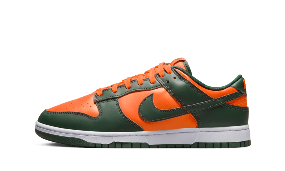 Overkicks - Nike Dunk Low Retro Miami Hurricanes (DD1391-300) - vista lateral